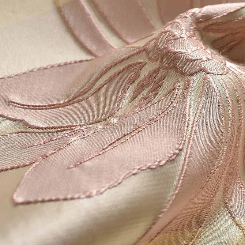 Занавески Из ткани лотоса Затемненные занавески для гостиной китайские