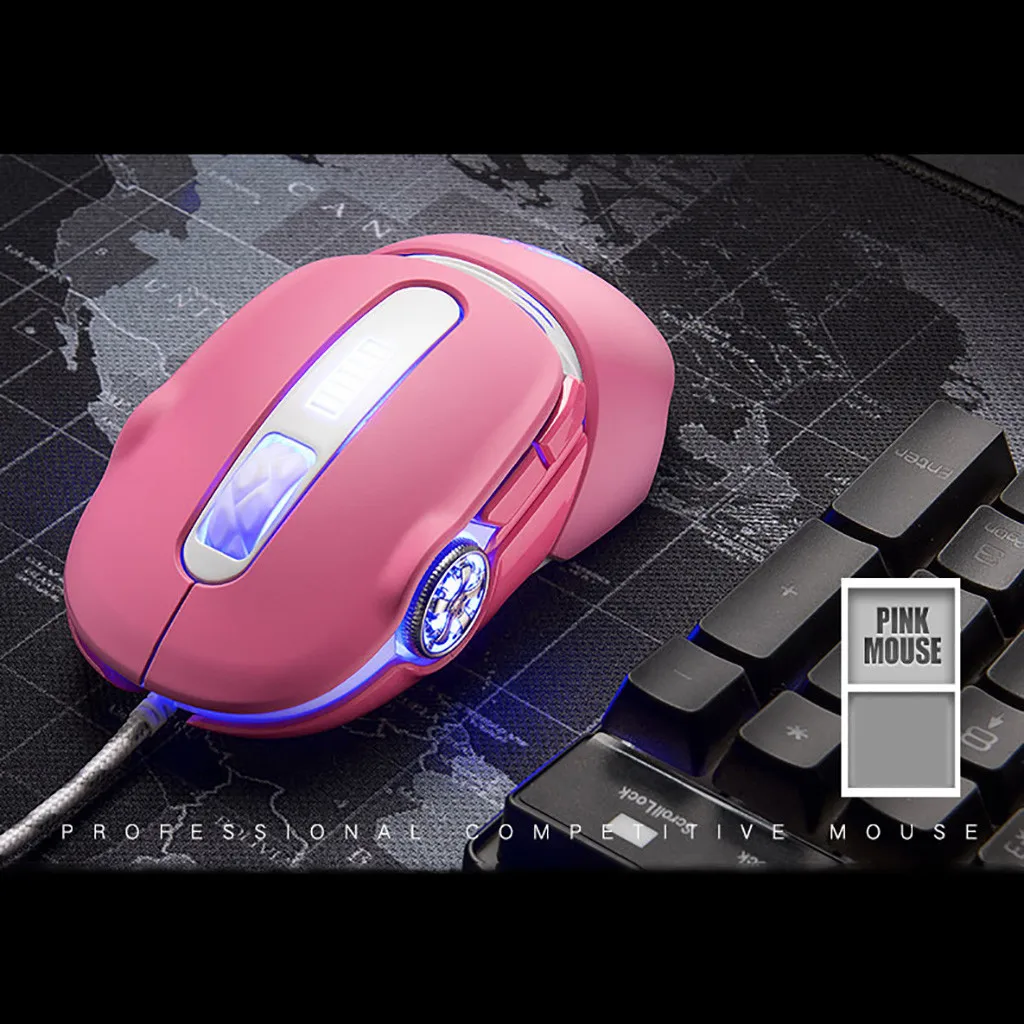 Мышь Raton Ordenador, механическая светодиодная RGB подсветка, проводная мышь, эргономичная игровая геймерская мышь, Мыши для ПК, компьютерная мышь, 19May24