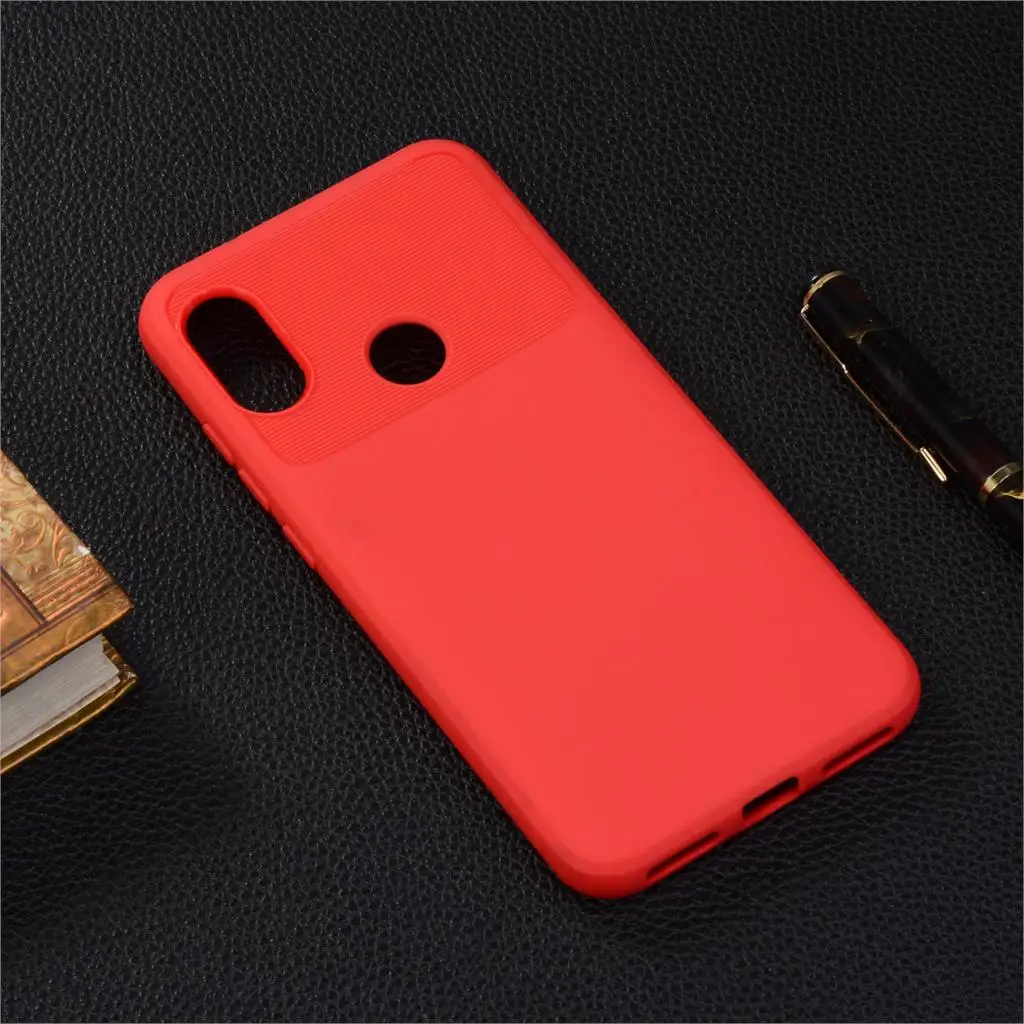 TPU чехол для Xiaomi Redmi 6 Pro углеродное волокно текстурный дизайн противоударный