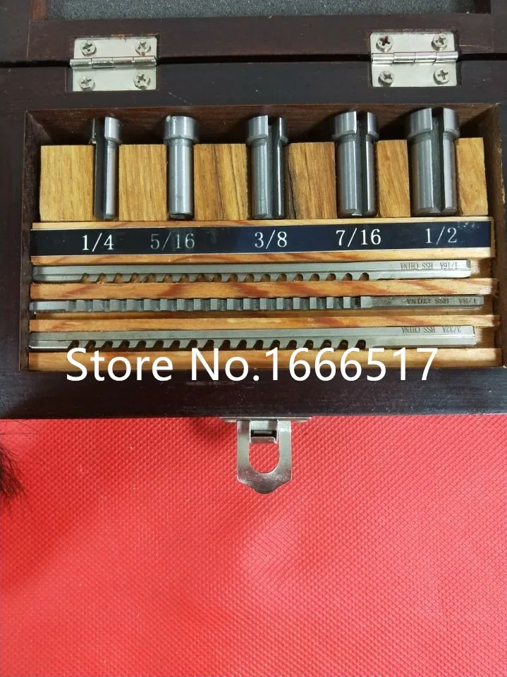 9 шт./компл. HSS дюймов Размер keyway broaches с 5 шт втулок и 1 shim CICI|Протяжка| |