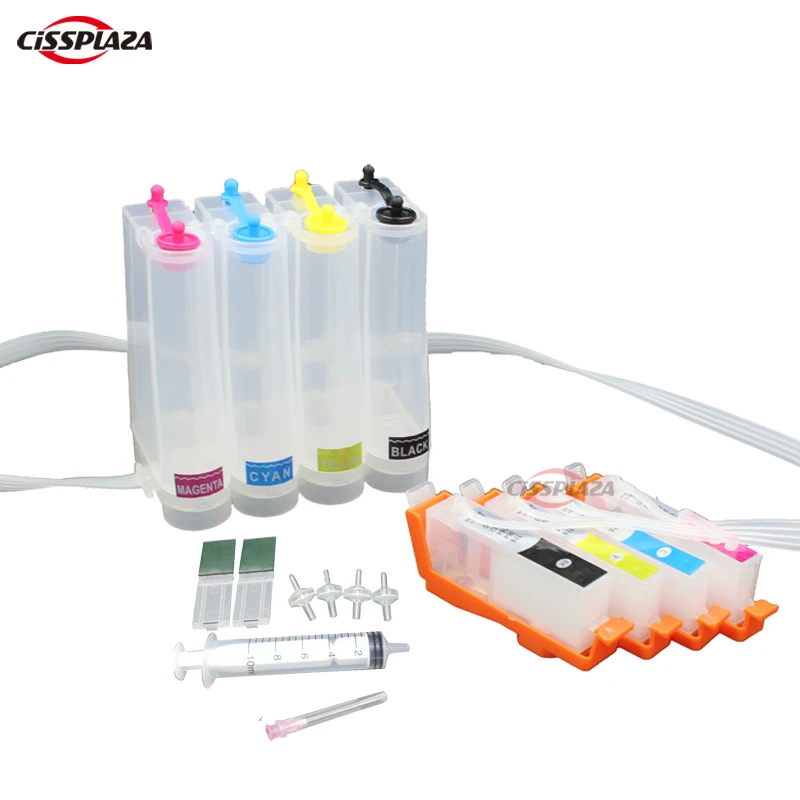 

CISSPLAZA 1set Ink Supply System With permanent chip compatible for HP902 for HP 902 OfficeJet Pro 6954 6960 6962 6968 6975 6978