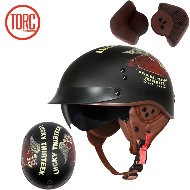 Электрический велосипед TORC T55 винтажный полулицевой мото rcycle шлем Casco Casque Moto для