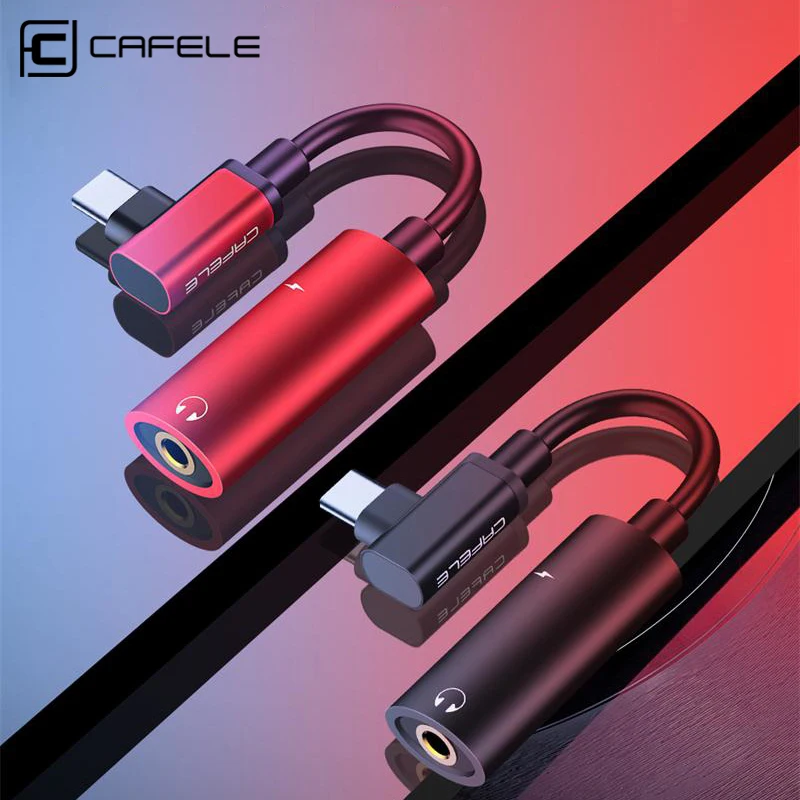 Адаптер Cafele USB Type C на 3 5 мм OTG для наушников Huaiwei P20 30 pro AUX кабель Xiaomi 9 8 Redmi K20