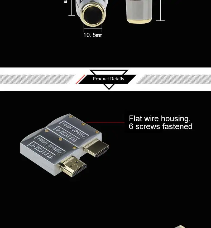 HDMI 2,0 разъем HDMI высокоскоростной кабель Позолоченный разъем DIY HD кабельный разъем компьютерный ТВ штекер мужской разъем