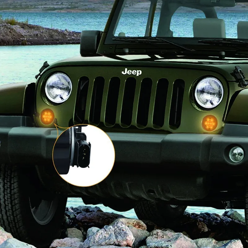 Черный светодиодный светильник переднее крыло вспышки боковой маркер указатель