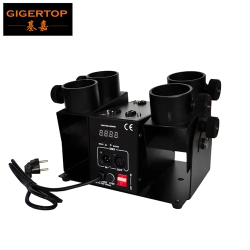 Gigertop TP-T181A-2 экономичная модель 4 Shot Confetti Cannon уплотненный Размер DMX 4 канала Дискотека вечерние пусковые установки для свадебной сцены - Цвет: 1