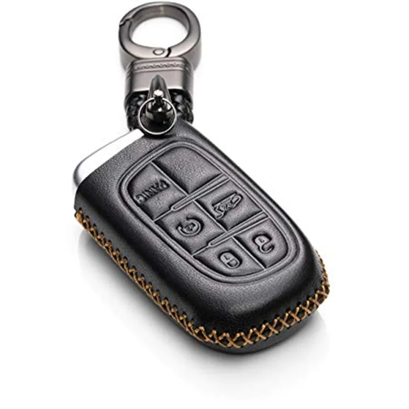 Пояса из натуральной кожи автомобиля корпус умного ключа чехол для Fiat JeepGrand Cherokee