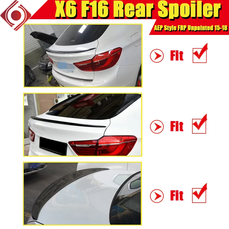 F16 P стиль спойлер задние крылья для губ FRP неокрашенные Подходит BMW X серии X6 авто