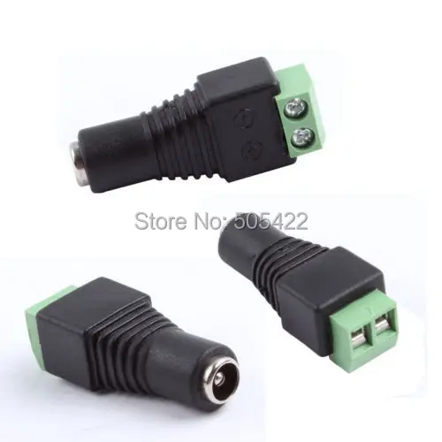 

200pcs/lot CCTV Camera 5.5 x 2.1mm DC Power Cable Female Plug Connector Adapter Jack