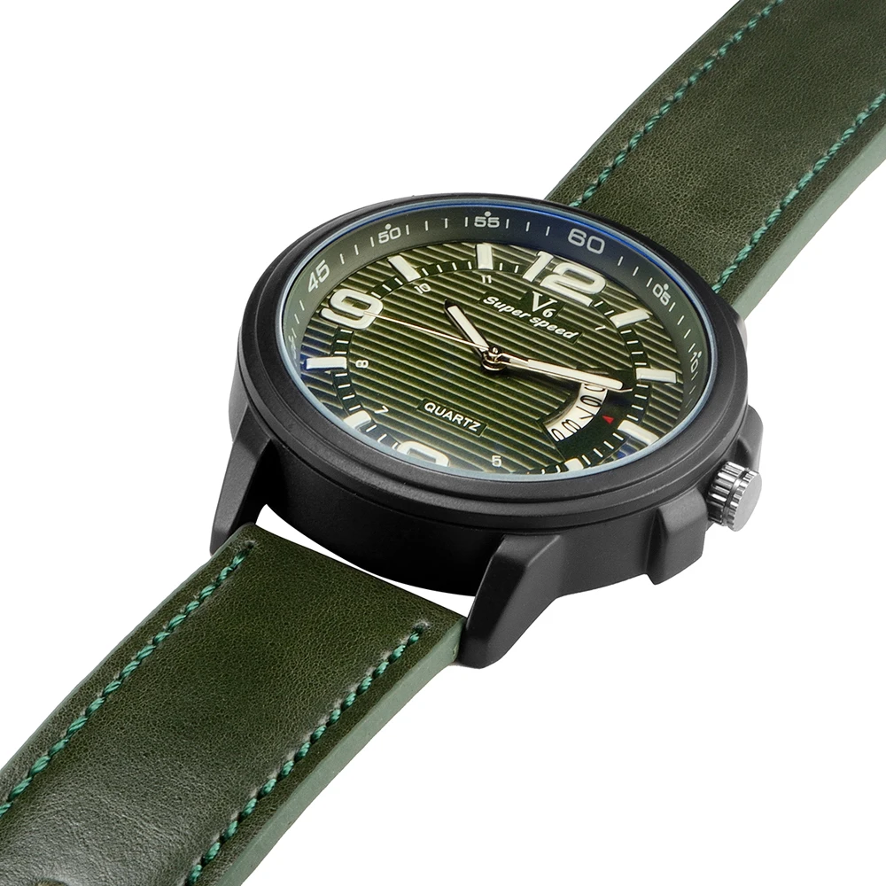 V6 крутые армейские часы для мужчин роскошный водонепроницаемый дизайн большой