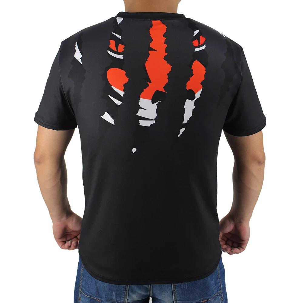 Черная стрейчевая Спортивная футболка для фитнеса яркая Футболка Для MMA бокса