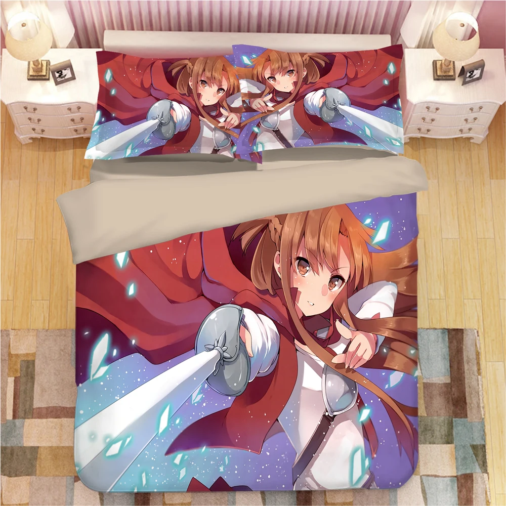 Sword Art интернет Комплект постельного белья пододеяльники наволочки аниме Sword Art интернет Кирито киригая одеяло комплект постельного белья s постельное белье