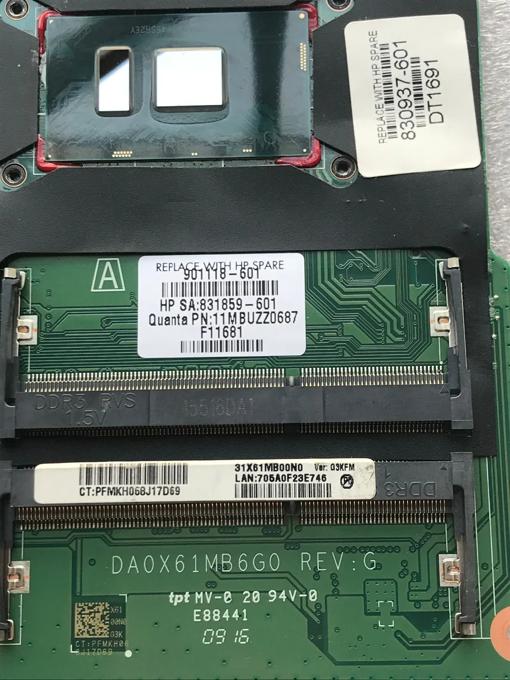 Материнская плата для ноутбука 430 G3 440 hp основная DA0X61MB6G0 830937 601 001 501 i5 6200U DDR3|Карты