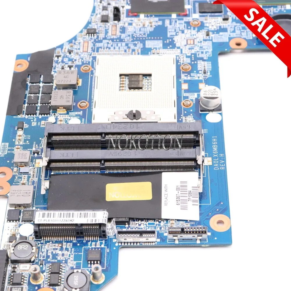 NOKOTION 605320-001 615307-001 материнская плата для ноутбука HP DV7 DV7-4000 серии INTEL HM55 HD 5650 DDR3
