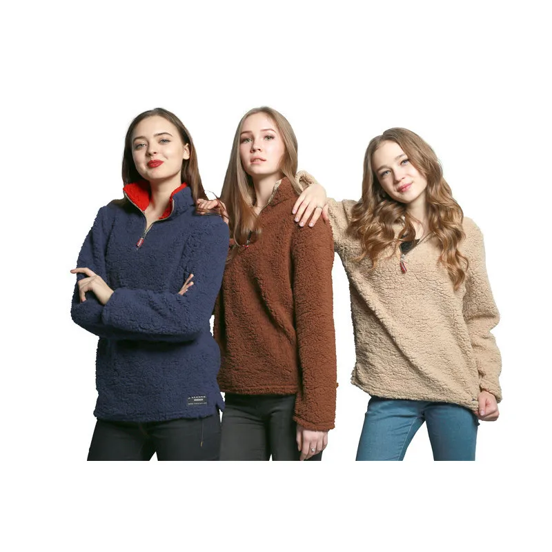 Yomsong European and American explosion models ladies pullover large size sweater autumn winter new warm plush jacket | Женская одежда