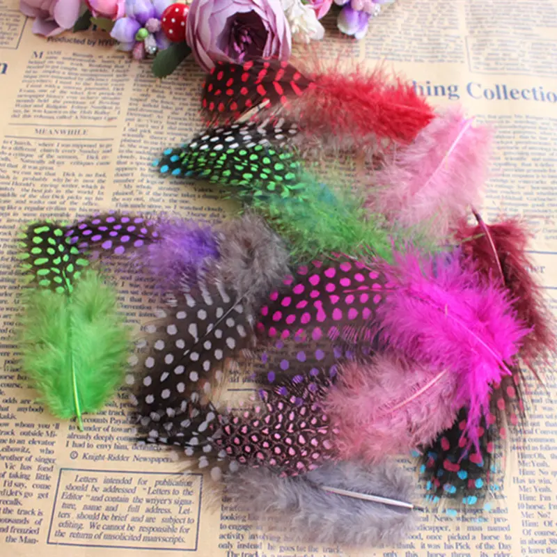 25 шт. перья для курицы 5 10 см|chicken feather|spots feathersguinea fowl |