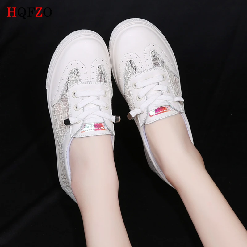 HQFZO/низкие белые кроссовки; женская Вулканизированная обувь; tenis feminino; повседневная женская обувь; женская дышащая Летняя обувь на плоской подошве; Mujer