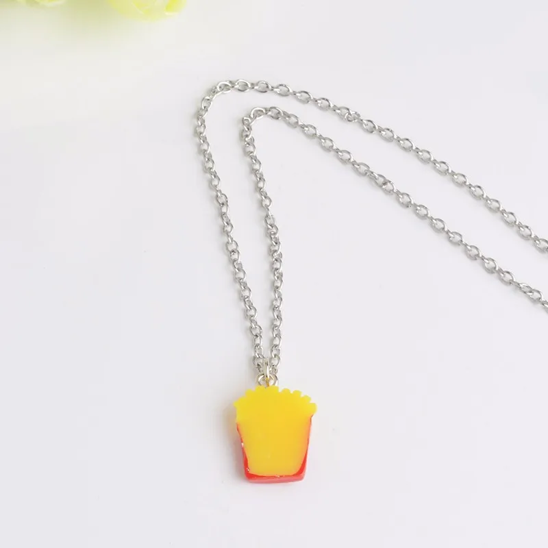 Продажа набора персонализированных подвесных ювелирных изделий в форме еды фри