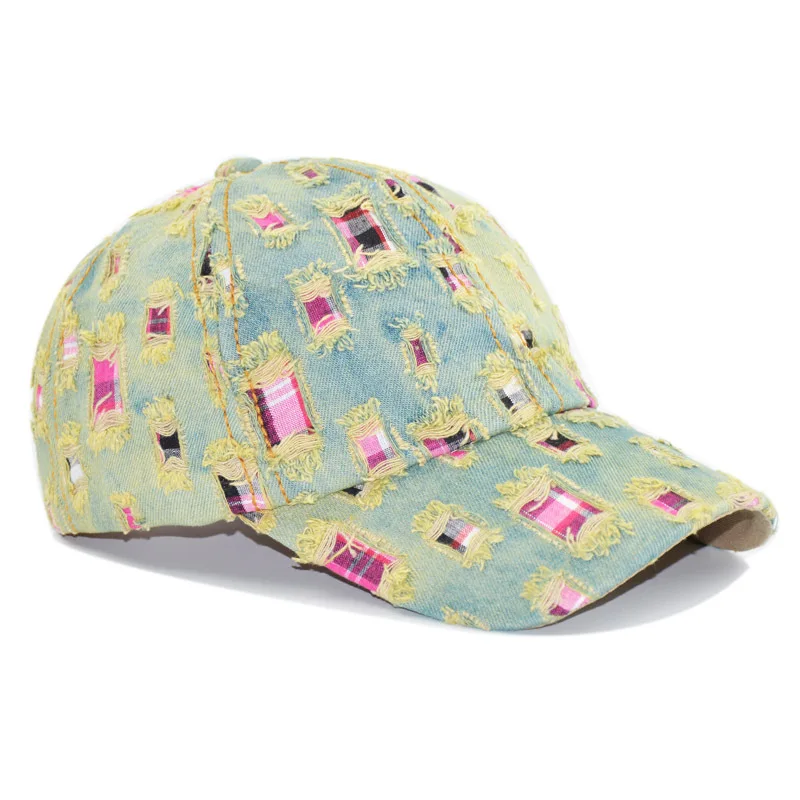 Дистресс отверстие ковбойская шляпа мужская индивидуальность хип хоп Женская