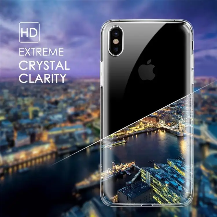 100 шт./лот 0,5 мм с украшением в виде кристаллов гелевый Чехол для iPhone X 8 7 S8 плюс samsung S7 Ультра-тонкий прозрачный мягкий чехол из ТПУ с изображением для Note 8 6 6s плюс