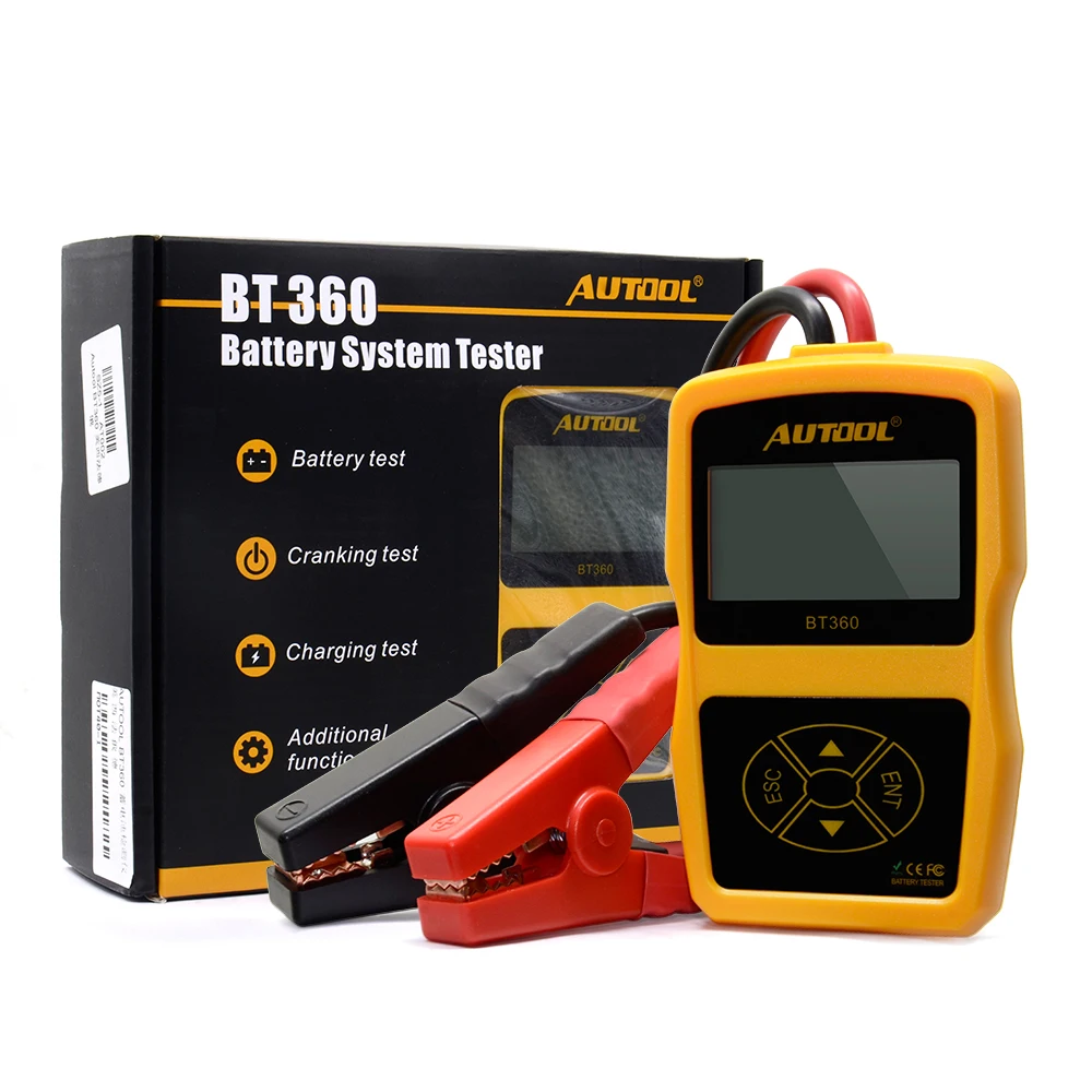 Оригинальный Автомобильный Тестер Аккумуляторов Autool BT360 12 В анализатор