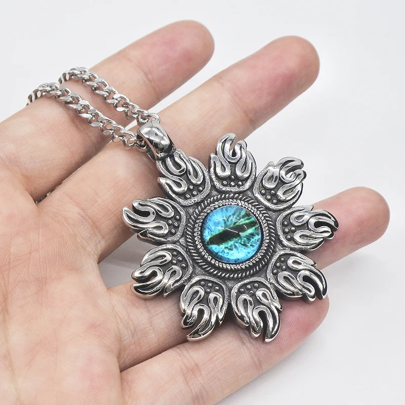 AMUMIU смешанный стеклянный кабошон с узором в виде Глаз Дракона подвеска