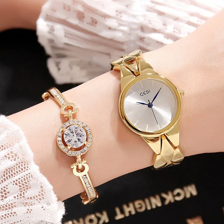 Женские кварцевые часы GEDI розовое золото 2 шт. 2019|hodinky brand|hodinky women goldhodinky |