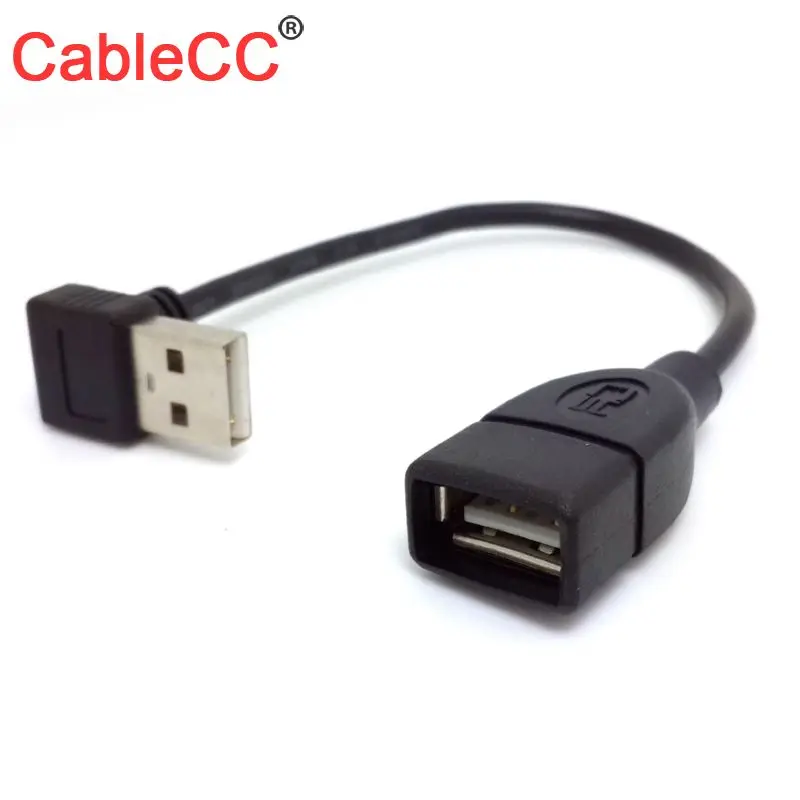 Zihan вниз Угловой 90 градусов USB 2 0 папа к женскому Удлинительный кабель 20 см|Кабели