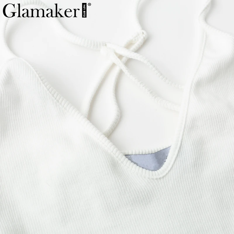 Glamaker пояс створки v образным вырезом bodycon комбинезон ремешок комбинезона вязание сексуальный черный комбинезон для женщин Летний комбинезон Комбинезоны