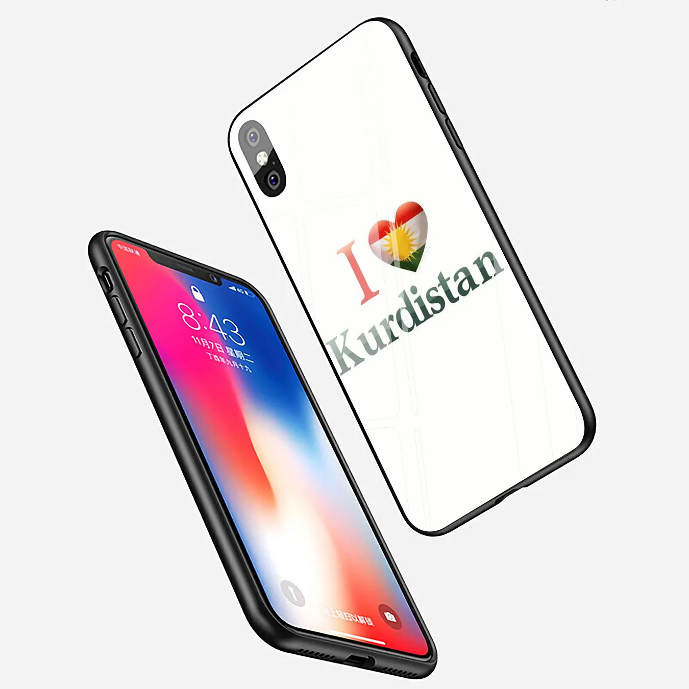 Lavaza Курдская автономная область флаг закаленное стекло чехол для телефона Apple