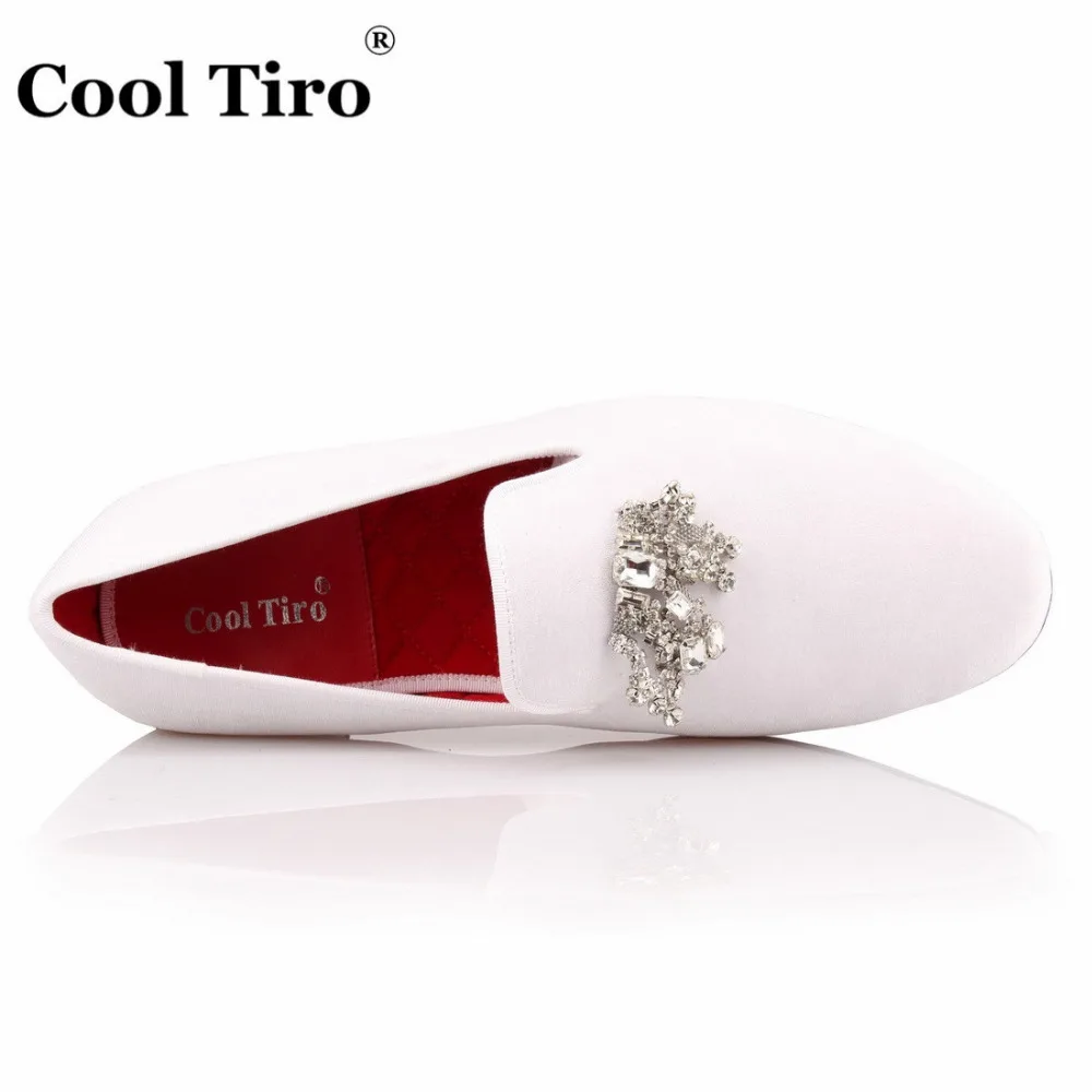 Стильные бархатные Лоферы ручной работы TIRO роскошная мужская обувь со стразами