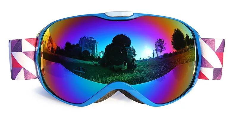 Frame Blue Очки для катания на лыжах для девочек и мальчиков, профессиональные двойные сферические линзы, Детские Зимние очки для снежной погоды, детские лыжные очки, EYTOCOR - Цвет: Frame Blue