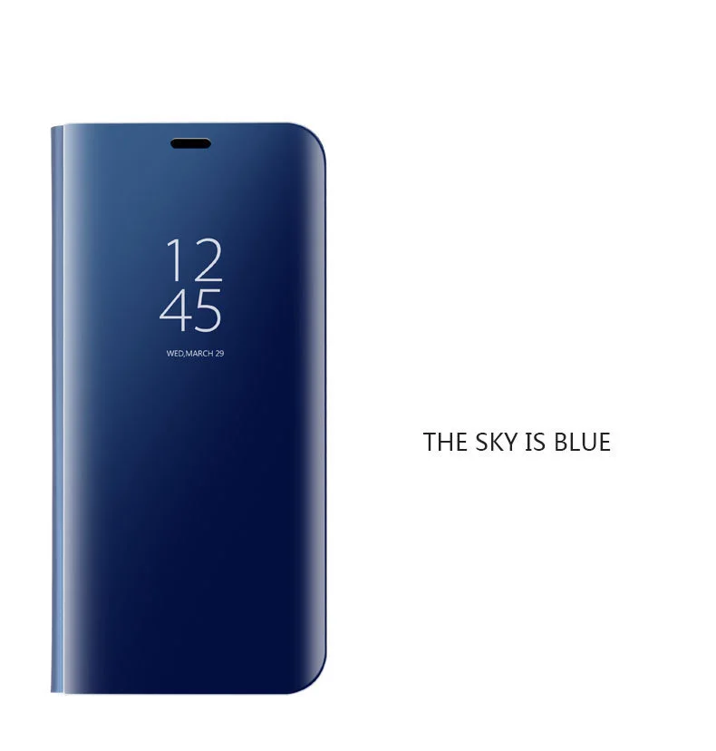 Для Fundas huawei Honor View 20 чехол с откидной подставкой Чехол для телефона для huawei Honor V20 чехол View 20 V 20 чехол зеркальный защитный чехол - Цвет: dark blue
