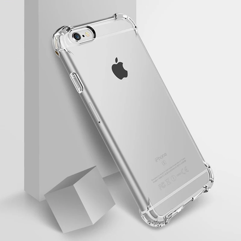Силиконовый чехол из ТПУ для iPhone XR Xs Max 11 Pro X 8 7 Plus противоударный прозрачный