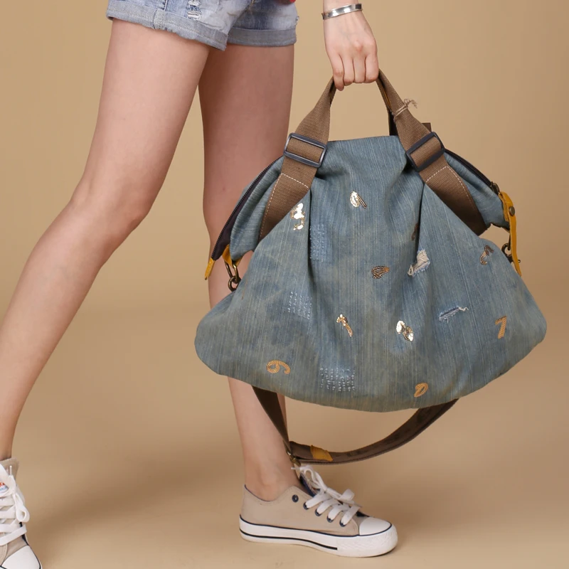 Женская джинсовая сумка Повседневная через плечо высокое качество женская