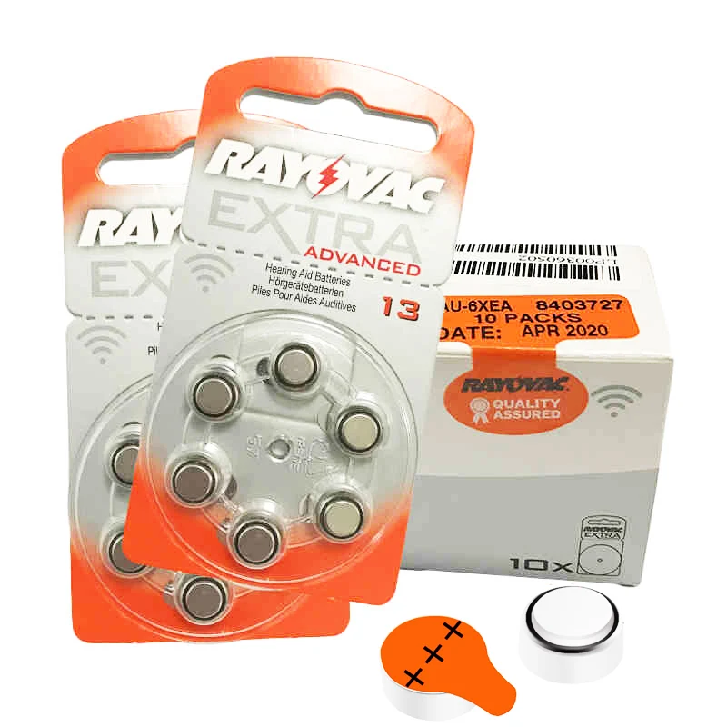 Батареи для слуховых аппаратов Rayovac очень высокой производительности 60 шт.