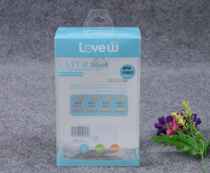 Полноцветная печатная прозрачная пластиковая упаковочная коробка для часов