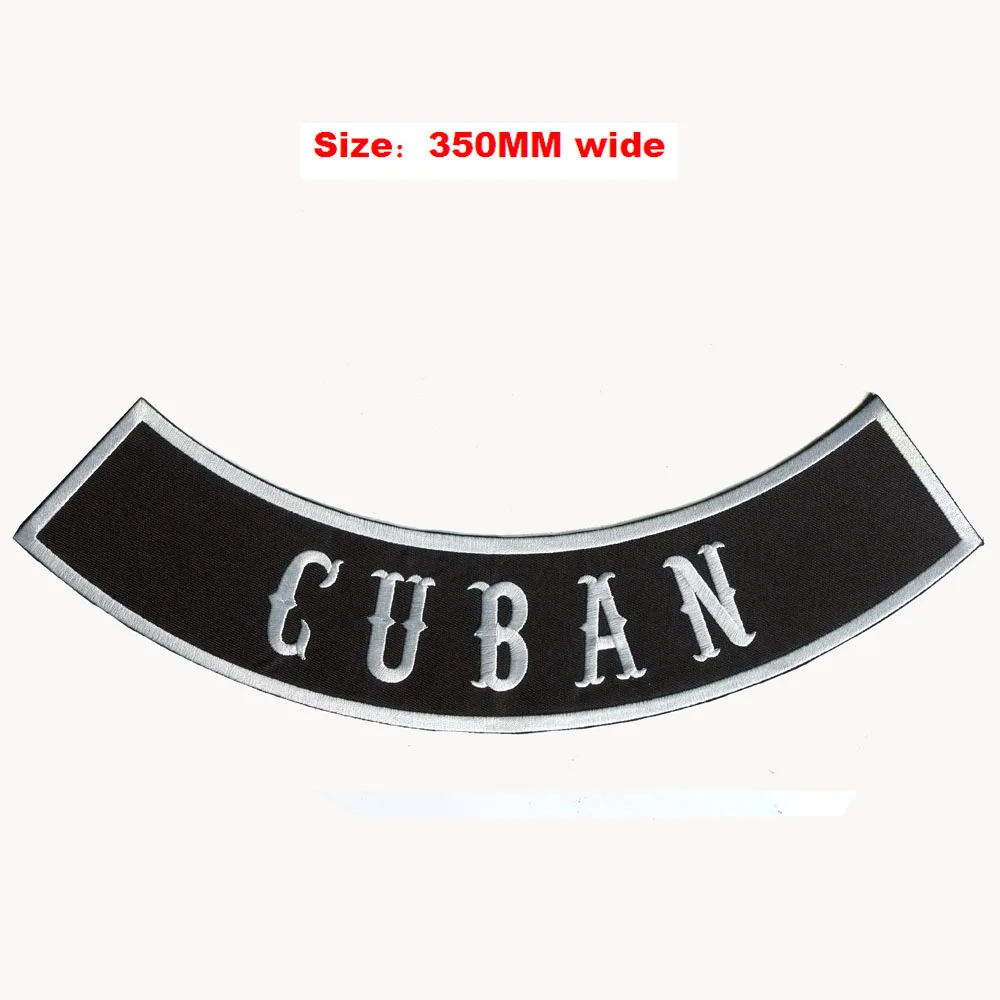 

Cuban rocker jacket for full back embroidery patch 350MM wide /costura/costurar apliques/biker vest patch