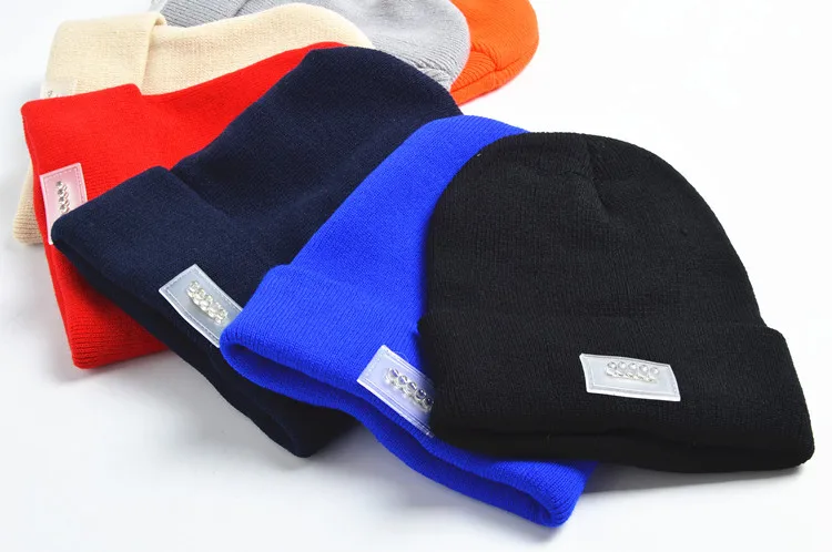 7 видов цветов яркая светящаяся Шерстяная кепка 5 светодиодных ламп для мужчин и