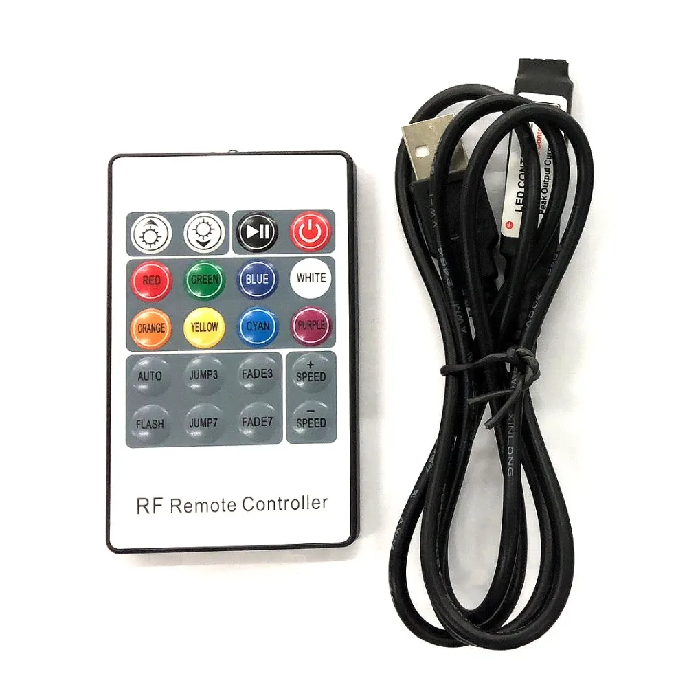 20key RF беспроводной пульт дистанционного управления с usb кабелем для 5050 3528 5V RGB