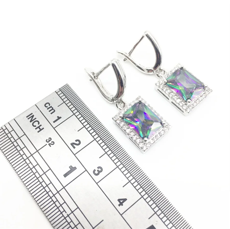 Новое поступление дизайн 925 длинные серьги кольца кулон наборы квадратные темные