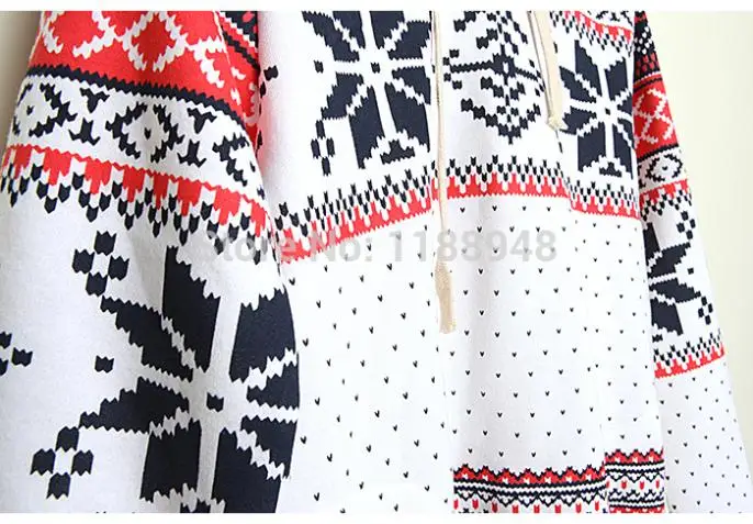 Free Shipping 2014 Women Hoody Christmas Sportwear Harajuku Snowflake Printed Sweatshirt Pullover Moleton Feminine|hoodies music|sweatshirt