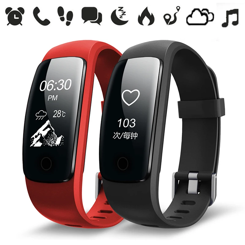 Hembeer ID107 плюс HR Смарт Фитнес трекер Smartwatch с монитор сердечного ритма браслет часы
