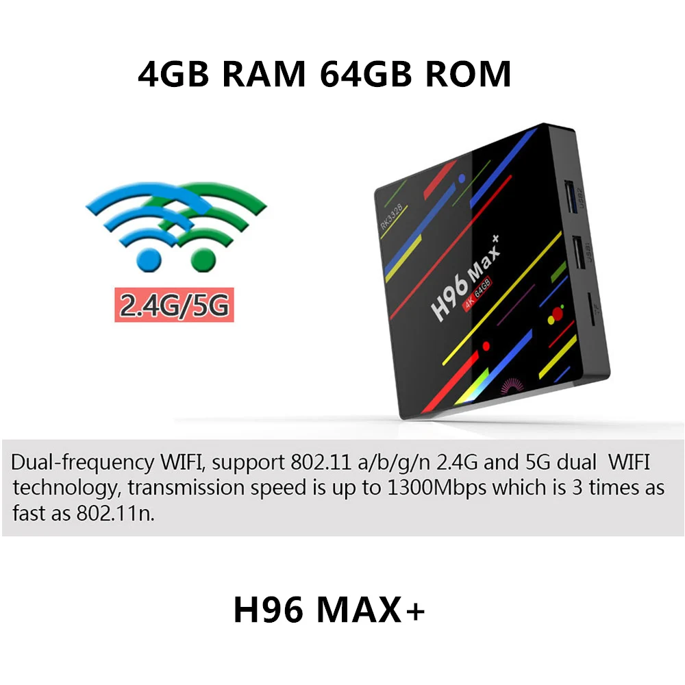 ТВ приставка L8STAR H96 MAX + Android 8 1 4 Гб 32 Rockchip RK3328 Смарт USB 3 0 4K 5G WiFi медиаплеер HD