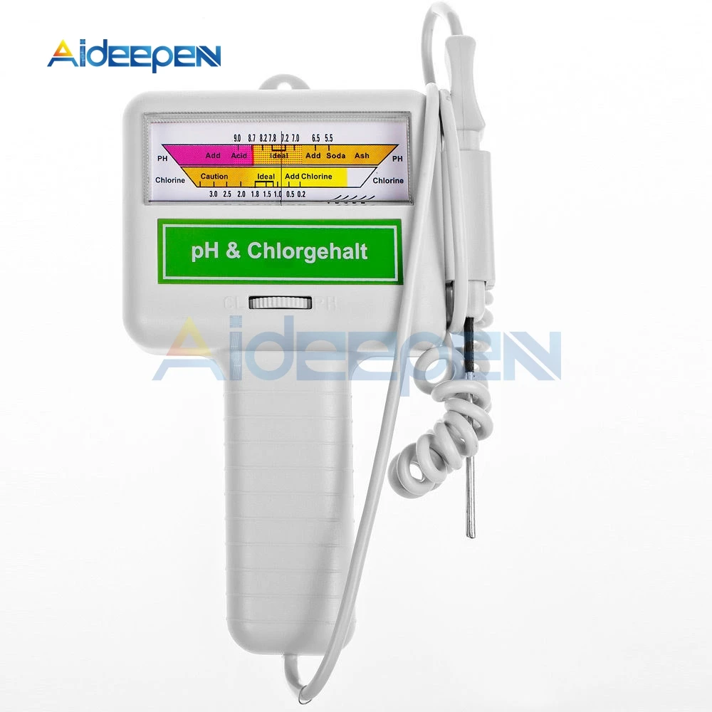 PH-метр тестер качества воды pH/CL метр CL2 хлора детектор для бассейна спа аквариума |