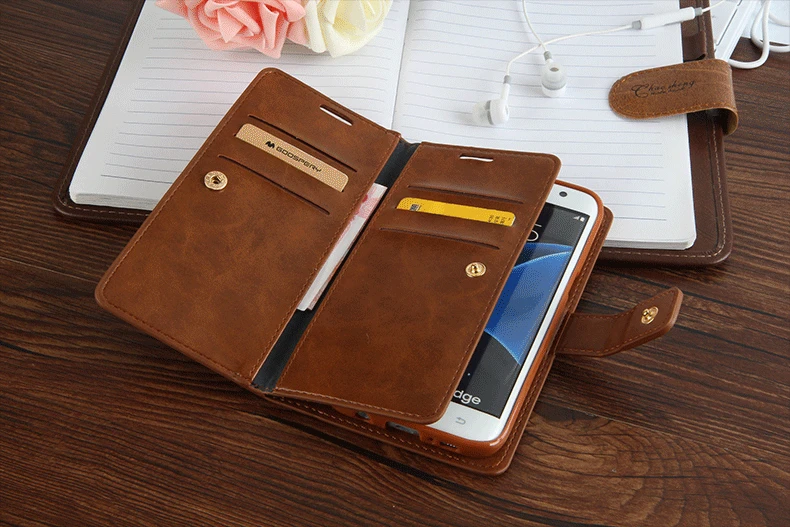 Sam S10 Original Goospery Mansoor Diary Flip Wallet MultFunction Case For samsung galaxy S8 S9 plus note8 note 9 + card holders | Мобильные