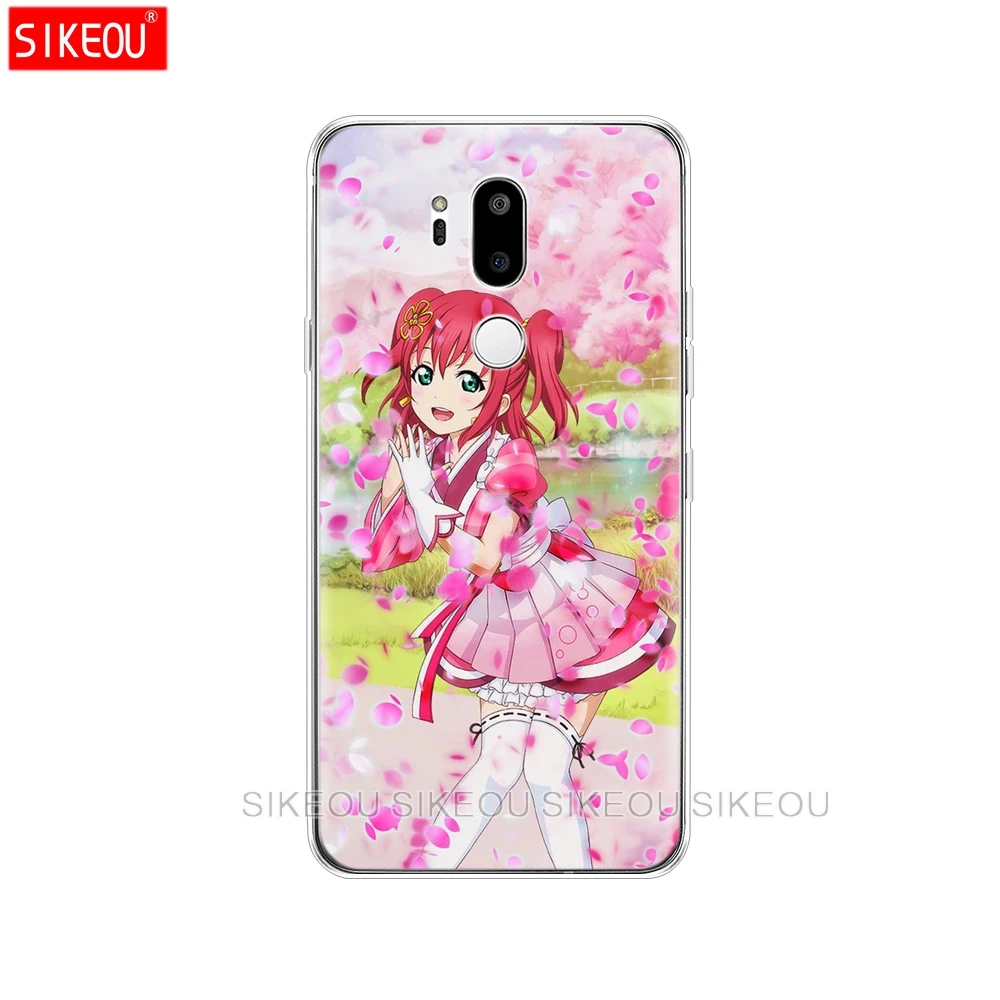 Силиконовый чехол для телефона LG G7 Q8 Q6 G6 MINI G5 V30 V7 V9 k10 k8 X POWER 2 аниме Love Live pink|Бамперы|