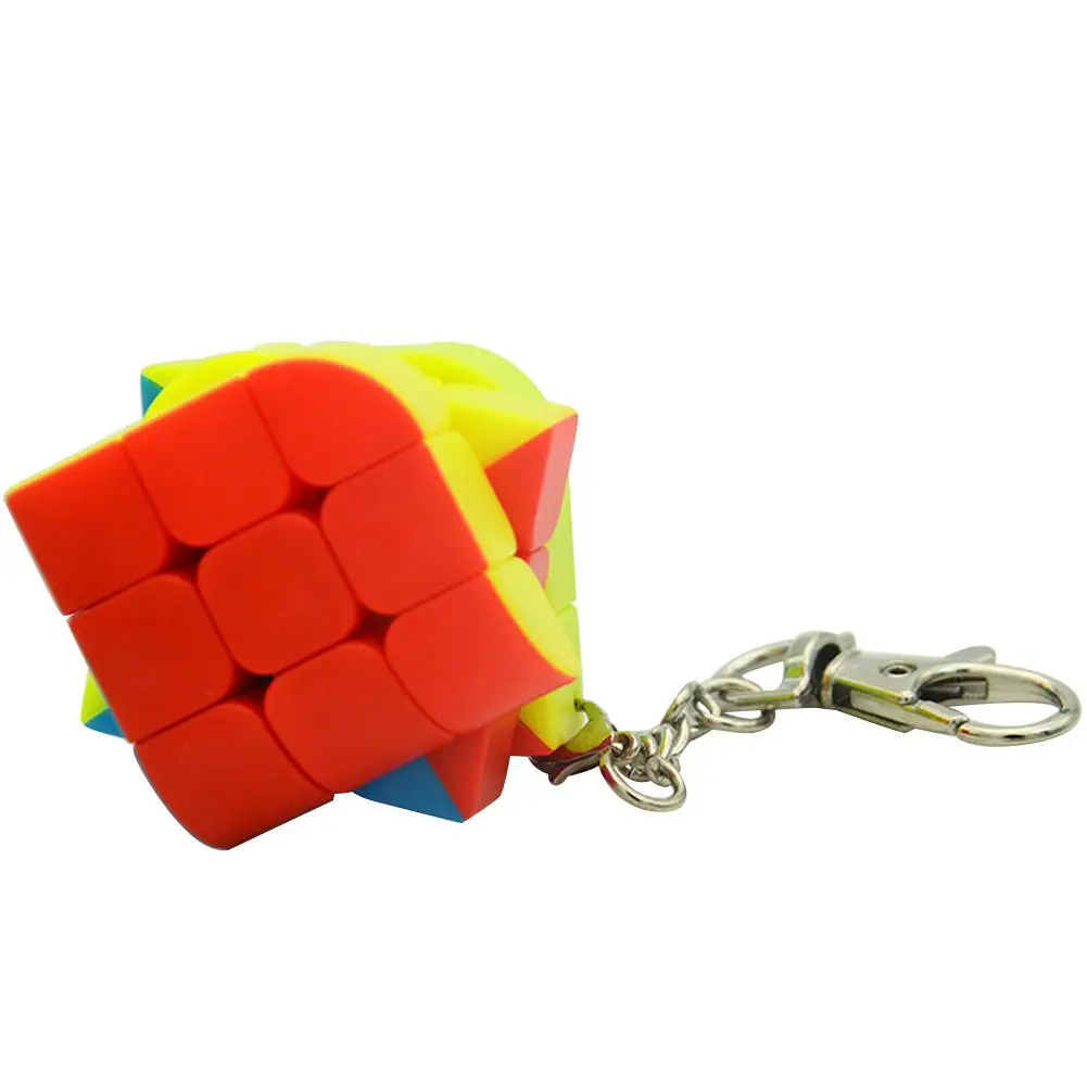Trihedron Lefang маленький кубик брелок 3*3& 2*2 цилиндрический трехгранник куб брелок игрушка - Цвет: Trihedron