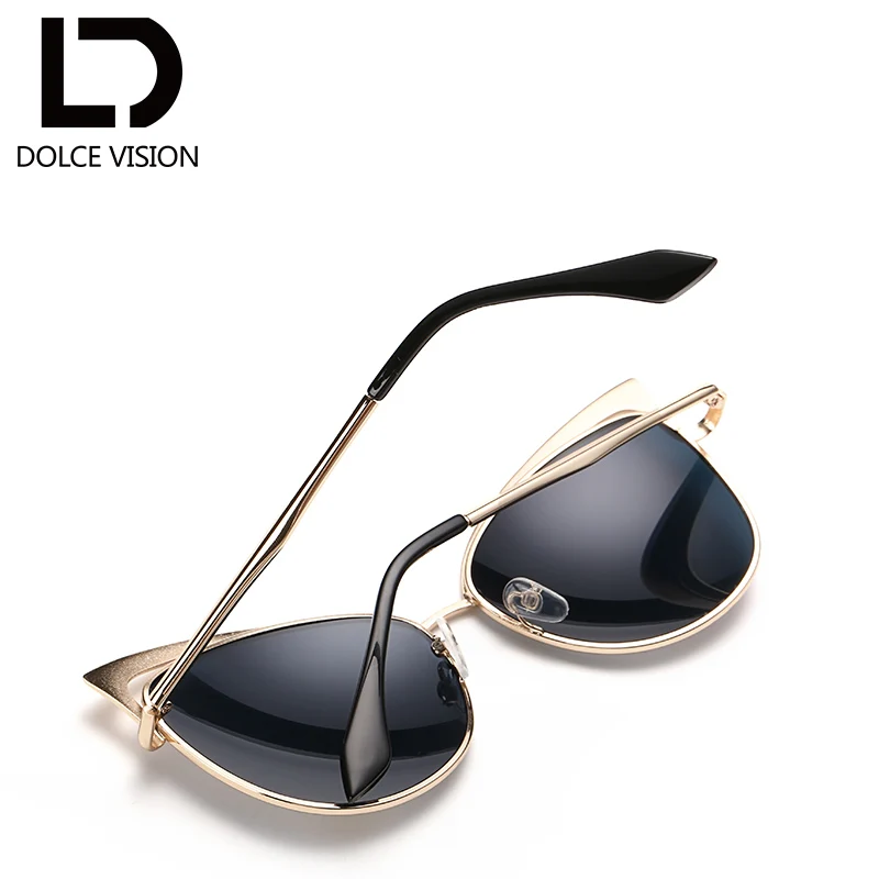 Dolce Vision солнцезащитные очки &quotкошачий глаз&quot женский синий с зеркальным