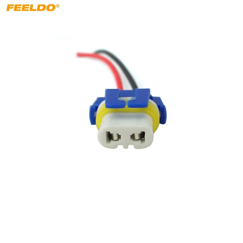 

FEELDO 2Pcs 9005 female ceramic bulb socket case for Halogen headlamp pigtail connector holder #AM5459